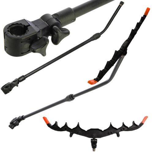 FEEDER FISHING ARM ROD REST QUIVER COARSE CARP FISHING SEAT BOX CURVED ARM SET  — image 1