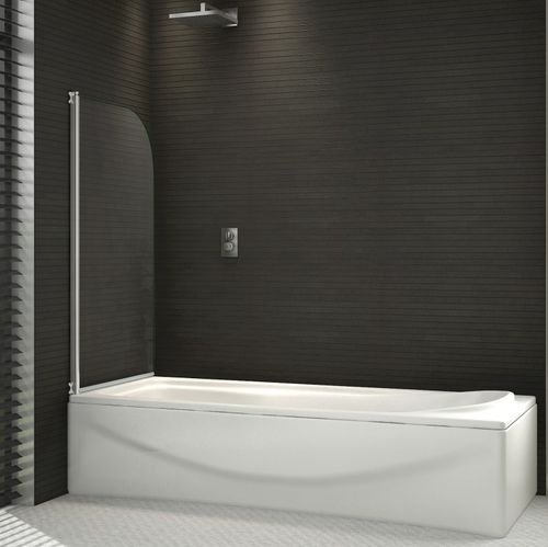 800x1400mm 180° Pivot Shower Bath Screen Tempered Glass Door Panel — image 4