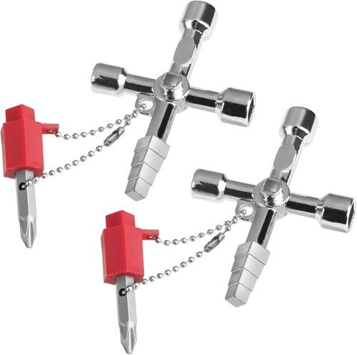 Multi-Functional Universal Cross Key Utility Key, Loft Hatch Key Square Key Pan