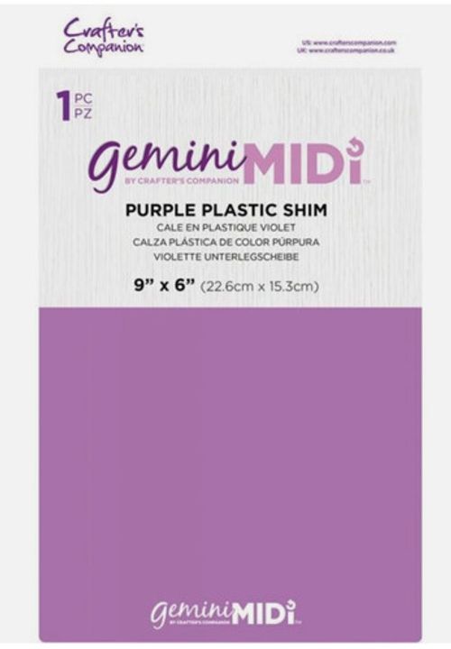 Crafters Companion - Gemini Midi Purple Plastic Shim - 9" x 6"