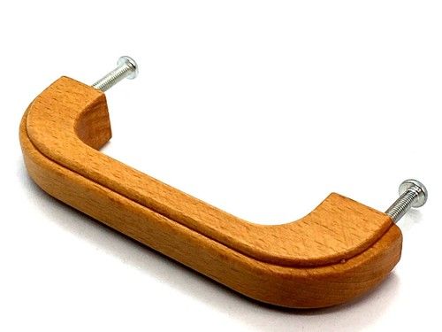 10 x OAK HANDLES 96mm deluxe solid wood cupboard door drawer wooden handle (170)