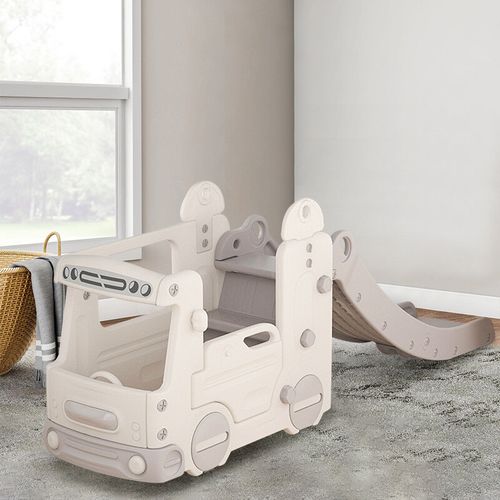 Toddler Slide Set Bus Driving Climber Toy Kids Slider Outdoor Playground Garden — image 5