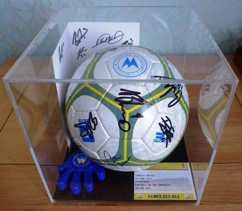 Clear Acrylic Football Display Case Box Unit Perspex Sports Memorabilia