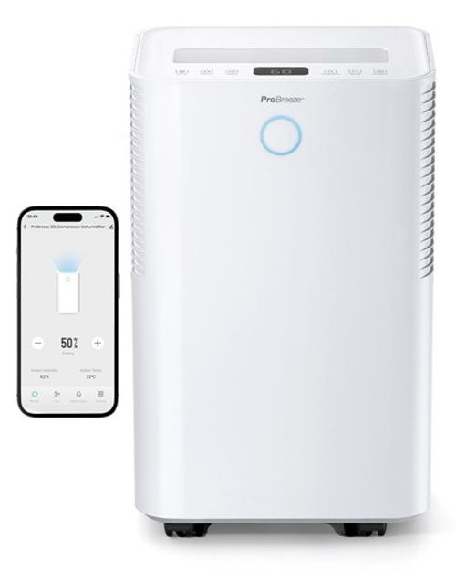 Pro Breeze 20L Smart Compressor Dehumidifier with Laundry Drying & 24H timer