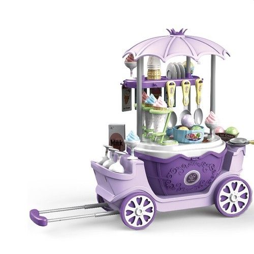 Flex 4 in 1 Ice Cream Shop, Kids Ice Cream Set Case Educational Toys for 3 year