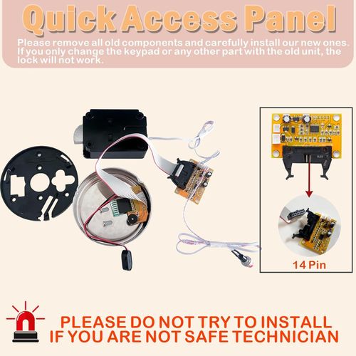Gun Safe Lock Replacement & Swing Bolt Chrome Digital Keypad Electronic Lock — image 4