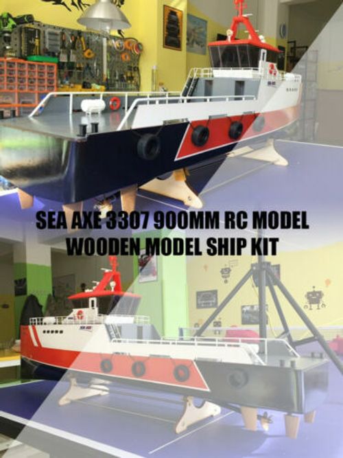 DIY Assembly Model Sea Axe 3307 900mm Rc Model Wooden Model Ship Kit — image 10