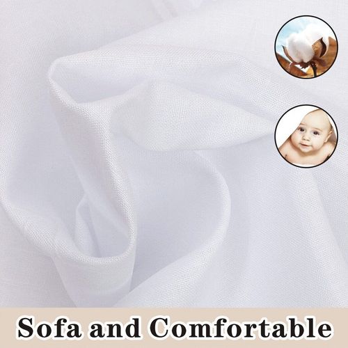 12PCS Mens Large White Square Handkerchief Soft Cotton Hankies Hankerchiefs AA — image 8