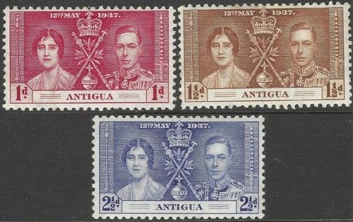 Antigua 1937 Coronation set SG 95-97 MM mint *COMBINED POSTAGE*