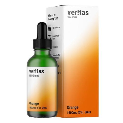 1500mg CBD Oil | Sleep Aid, Anxiety & Stress Relief - Orange| | Veritas 30ml