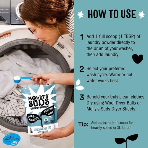 Molly's Suds Original Laundry Detergent Powder - Natural Washing Powder 120 wash — image 6