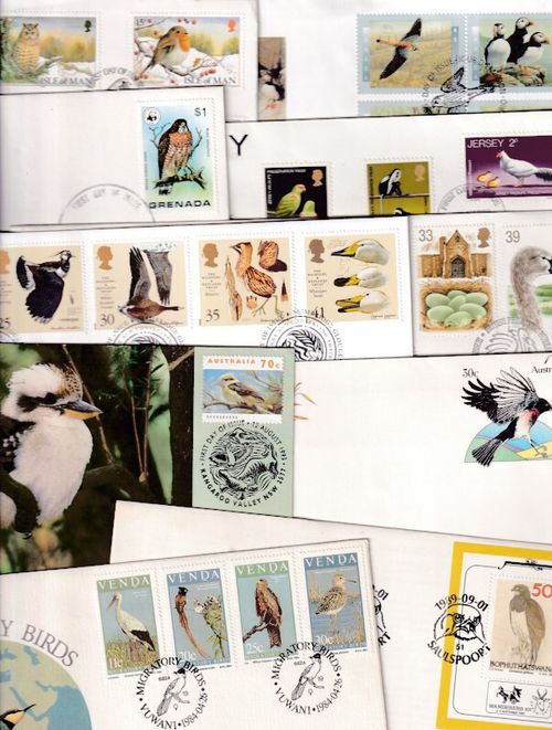 Thematic Subject Lot Collection covers & cards BIRDS x10 — image 1