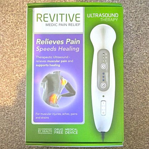 Revitive Ultrasound Therapy Pain Relief Unit Kit with Gel for Physical Medicine