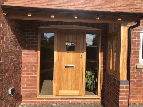 Solid Oak Front Door And Combination Frame, Made To Your Size — image 10