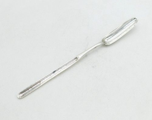 George III Sterling Silver Bone Marrow Scoop Spoon Antique 1776 London