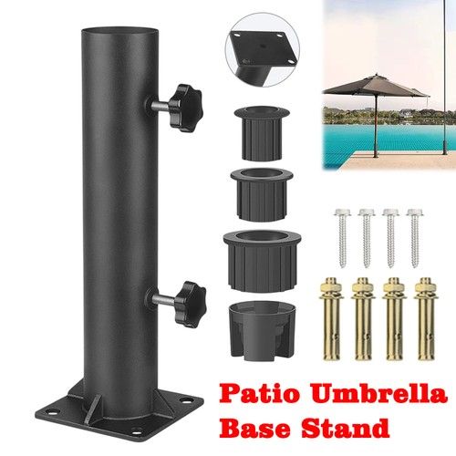 Garden Parasol Base Stand Deck Mount Holder For Patio Umbrella Tube Bracket