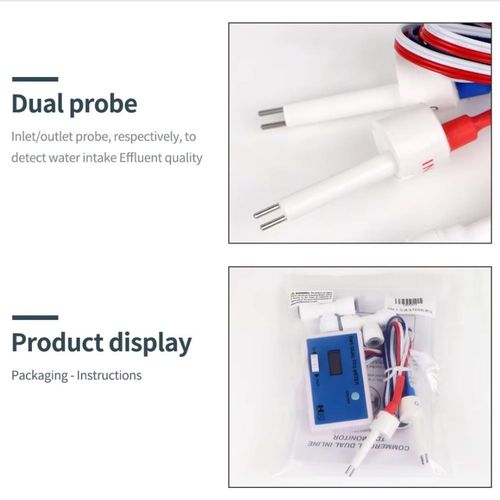 Digital Water Quality Tester Dual Probe Online TDS Detector InputOutput — image 6
