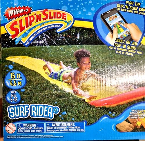 Wham-O Slip 'N Slide Surf Rider 4.5m (15ft) Water Slide - Wall of Water - Ages 5