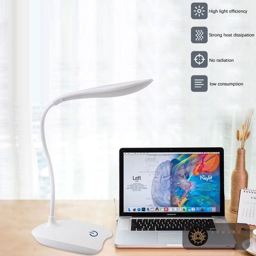 LED Desk Lamp USB Rechargeable Eye Protection Dimmable Touch Control Bedroom Ni — image 2