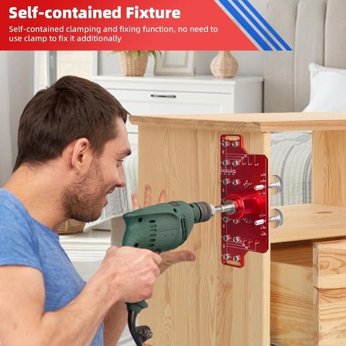 Shelf Pin Jig Drilling Guide Template 2-in-1 Door Handle Drilling Guide — image 9