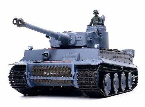 Heng Long BB Firing Remote Control RC German Tiger Tank Metal Suspension V7 UK