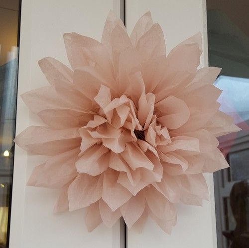 princess theme party pom pom paper flower wall tissue pink decorations birthday