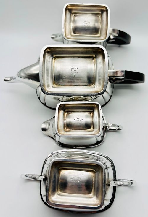 Edwardian Silver Plate Four Piece Tea Set by John Turton & Co – Circa 1910 — image 13