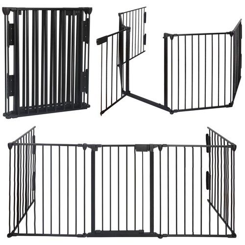 Baby Safety Fence Hearth Fire Gate Metal BBQ Pet Dog Cat PlayPen Fireplace Guard