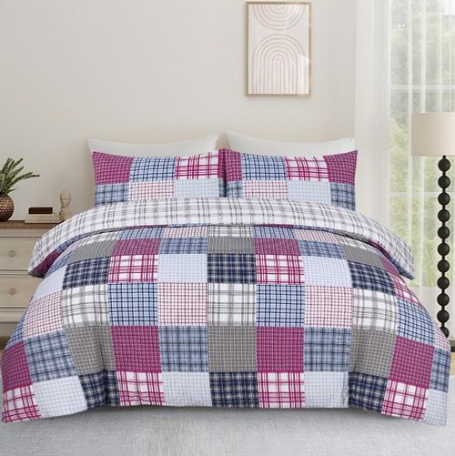 100% Rich Cotton Duvet Quilt Cover Bedding Set Double King & Super King Size