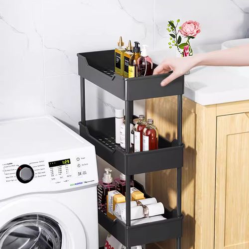 4 Tier Storage Trolley Cart on Wheels Kitchen Bathroom Laundry Rolling Rack — image 10