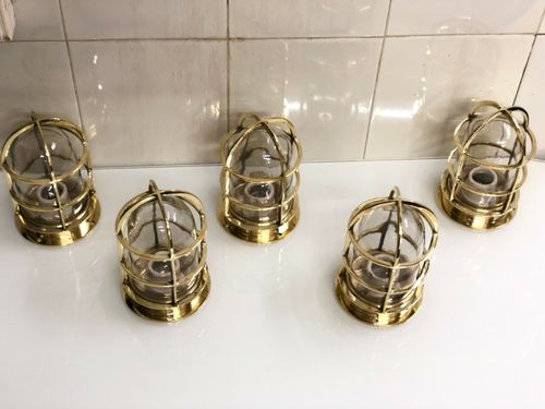 Nautical Solid Brass Swan Neck Wall Light Marine Ship Passageway Bulkhead Lamp — image 6