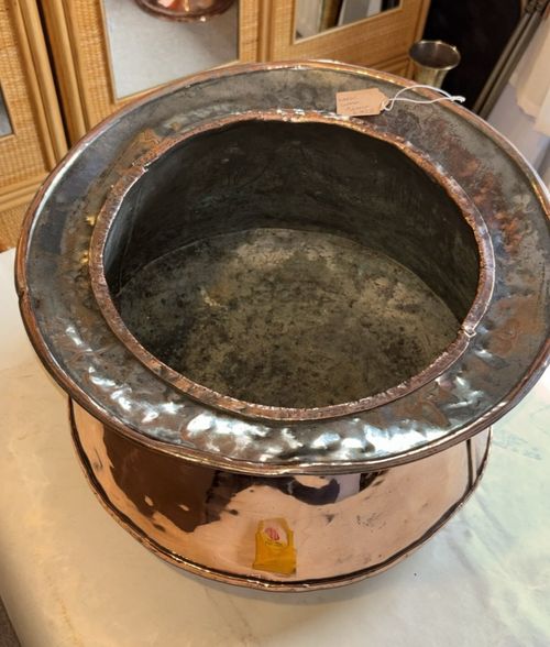 Incredible vintage solid Copper planter — image 3