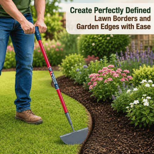 Heavy Duty Edging Tool Half Moon Lawn Long Handle Spear & Jackson Carbon Steel — image 2