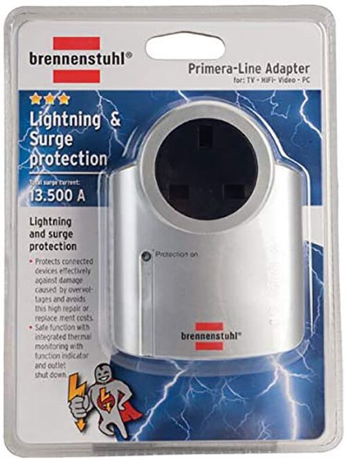Brennenstuhl Surge Protection Adapter Surge Protector Plug-In Socket Mains Plug — image 3