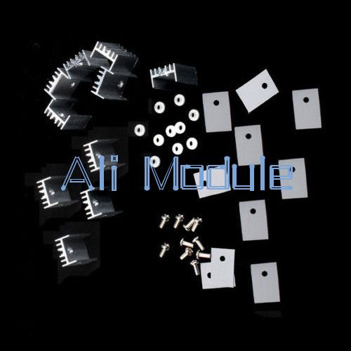 10x Aluminum Heatsink Heat Sink with Screw Sets for TO-220 Transistor 20x15x10mm