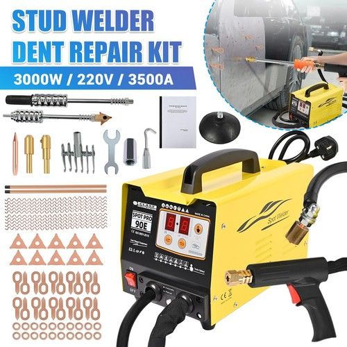 3KW 3500A Car Body Dent Repair Tool Panel Dent Puller Spot Welder Stud Welder UK