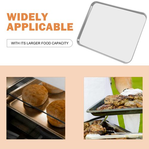 1Pc Large Stainless Steel Baking Tray Rectangular Baking Tray for Restaurant UK — image 12