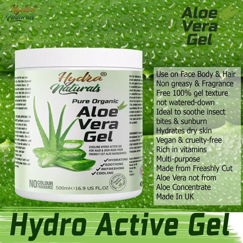 Aloe Vera Gel 100% Pure Natural Organic Multipurpose Soothing Hair & Skin Care  — image 3