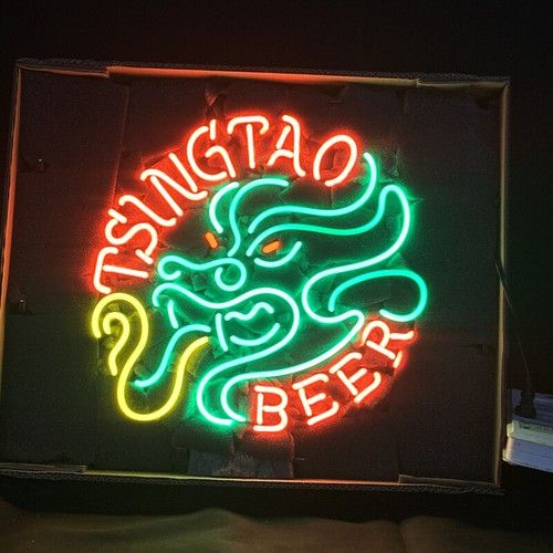 Beer Dragon Real Glass Neon Light Sign Custom For Bar Restaurant Shop 24"x20"