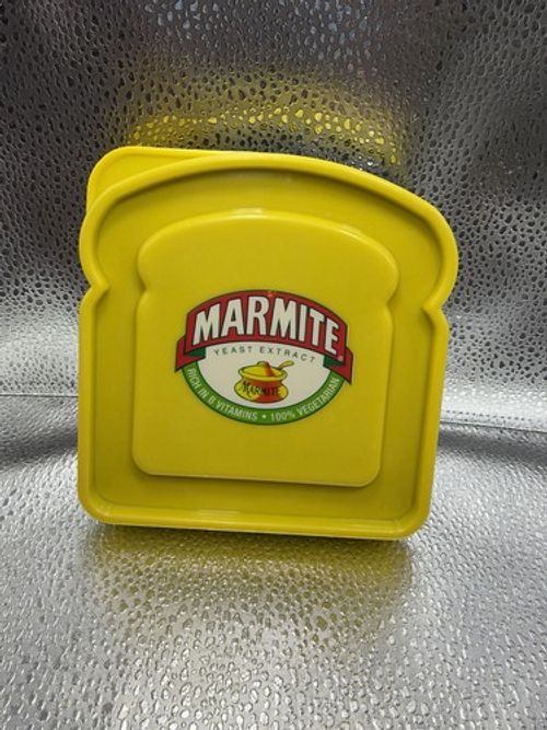 Vintage Marmite Sandwich Box Novelty Bread Shaped Lunch Box Collectable Retro