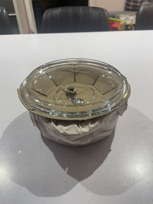 Pyrex Pyroflam 1 Litre 16cm Round White Casserole Dish with Clear Lid BNIB — image 3