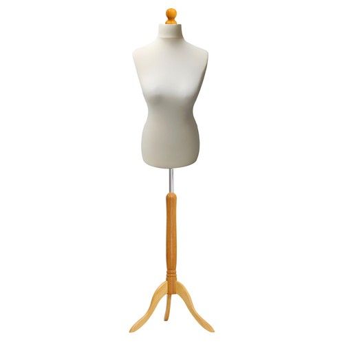 Female UK Size 16/18 Tailors Bust Mannequin Cream Dummy Fashion Retail Display