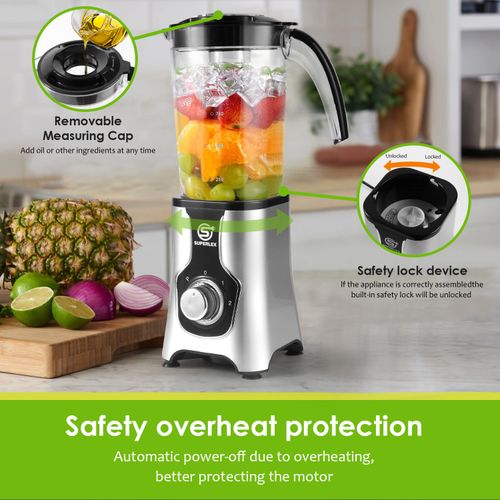 SUPERLEX 6 IN 1 Multi Blender Food Processor Smoothie Maker Juicer Grinder Set — image 6