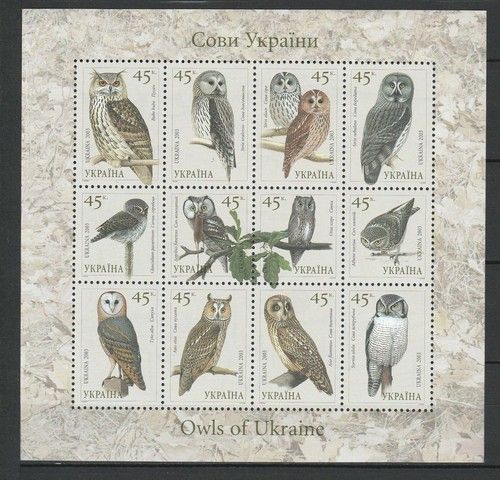 Ukraine 2003 Birds, Owls MNH sheet