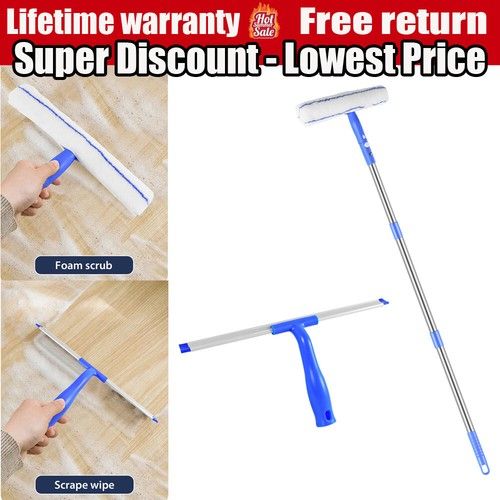 Professional Large Window Cleaner Equipment Glass Cleaning Telescopic Squeegee