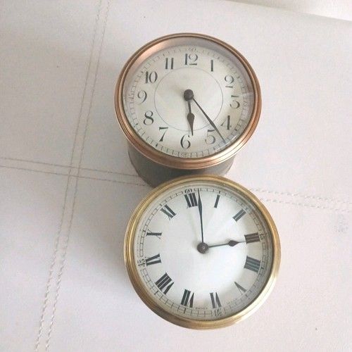 Two Antique Insert Clock Movements Dial, Springs,hands Etc For Spares Or Repairs