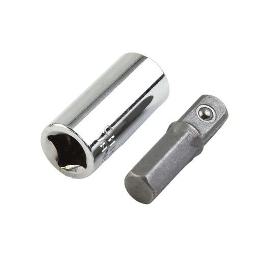 1/4 square hole to 1/4" 6.3mm Hex Screwdriver Bit Adapter Holder Socket