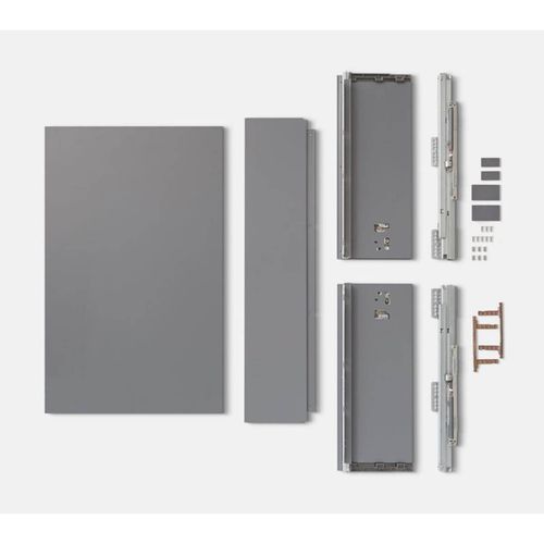 Essentials Kitchen Drawer Box Deep Matt Grey Soft Close Slimline Sides 800mm — image 2