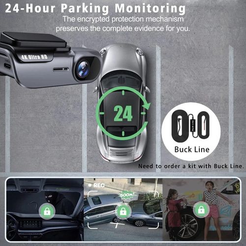 GPS HD 4K Dash Cam Wireless WiFi Front Car DVR Camera Video Recorder G-Sensor-UK — image 9