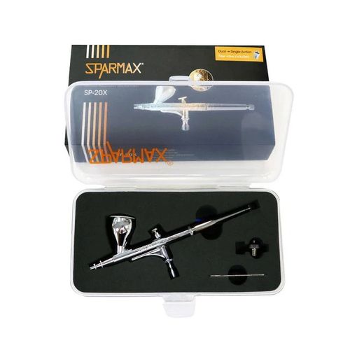 Sparmax SP-20X Gravity Feed Dual Action Airbrush Fine 0.2mm Preset Handle — image 2
